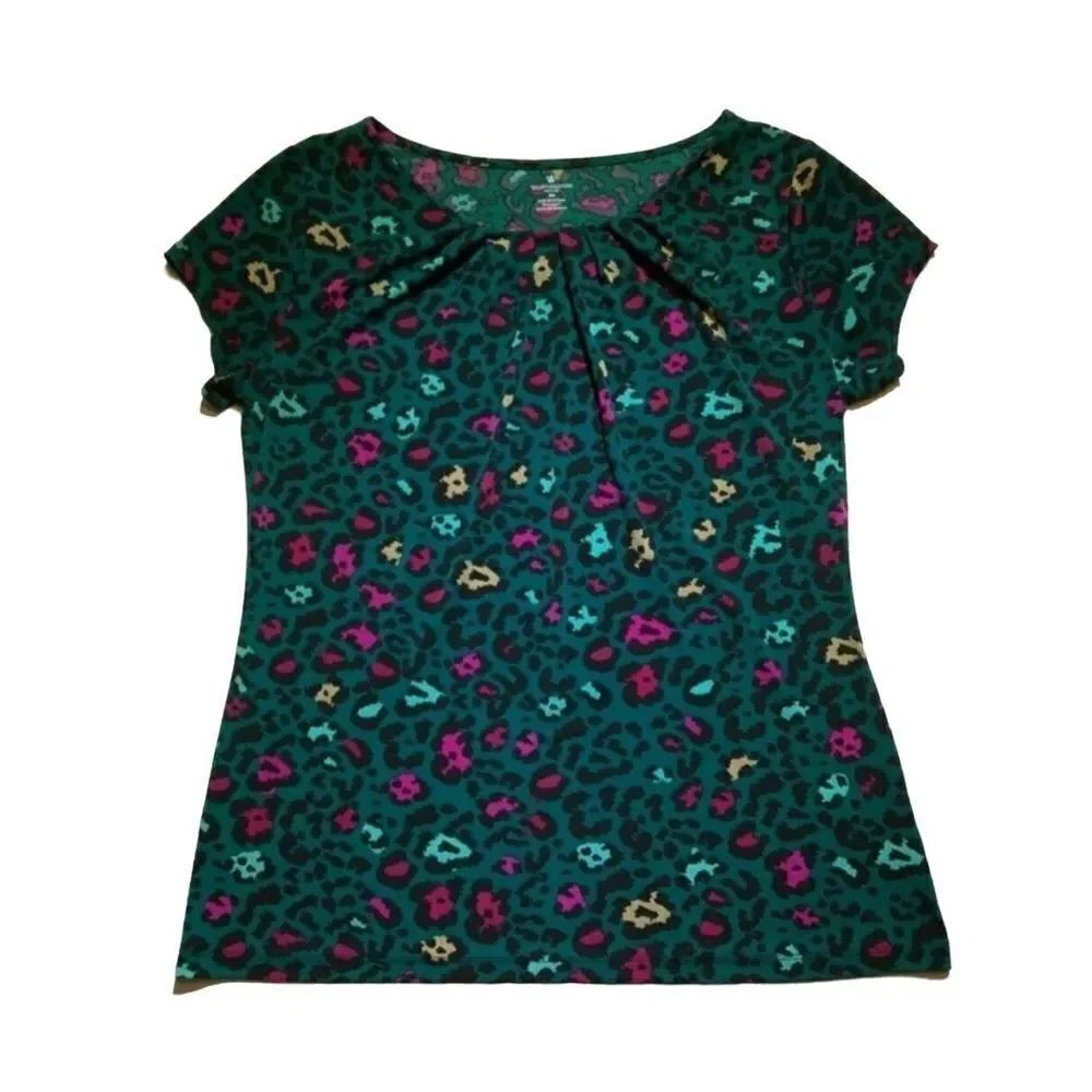 Multicolored Cheetah Print Blouse - Picture 2 of 9